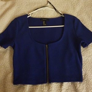 Blue crop top